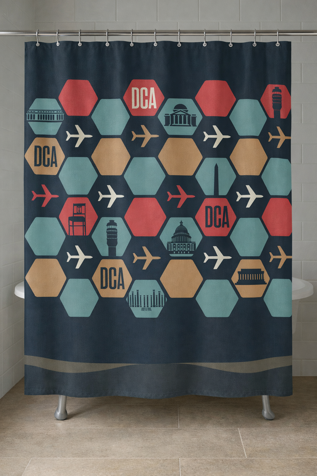 DCA Pattern Shower Curtain