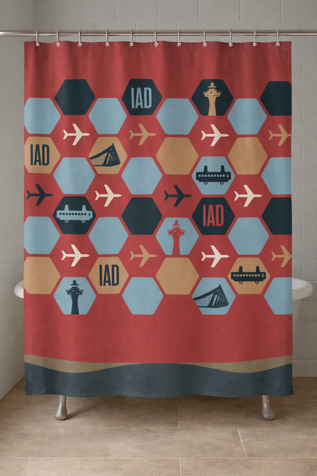 IAD Pattern Shower Curtain
