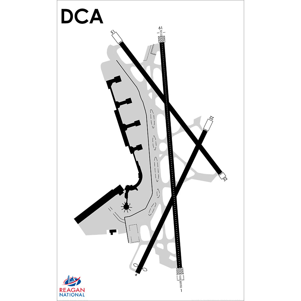 Reagan National (DCA) Abstract Diagram Print