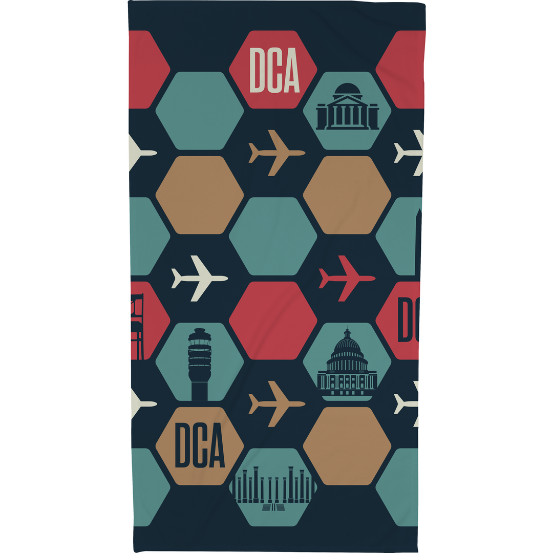 Reagan National (DCA) Hex Pattern Towel