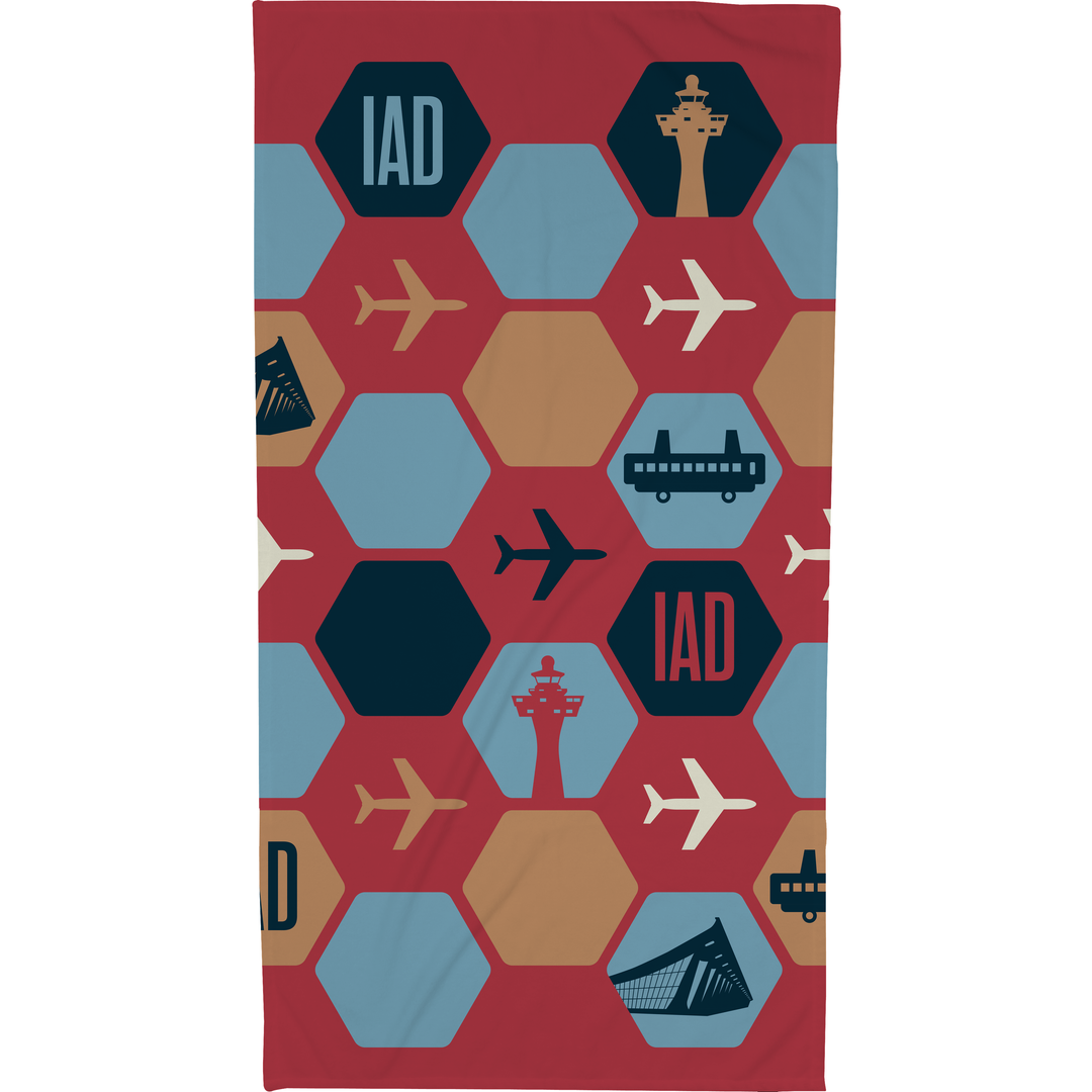 Dulles International (IAD) Hex Pattern Towel